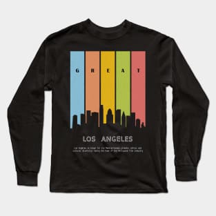 los angeles skyline silhouette Long Sleeve T-Shirt